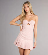 Sweet Like Sequin Tweed Strapless Mini Dress