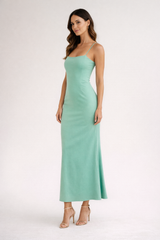 Adara Corset Maxi Dress Blue